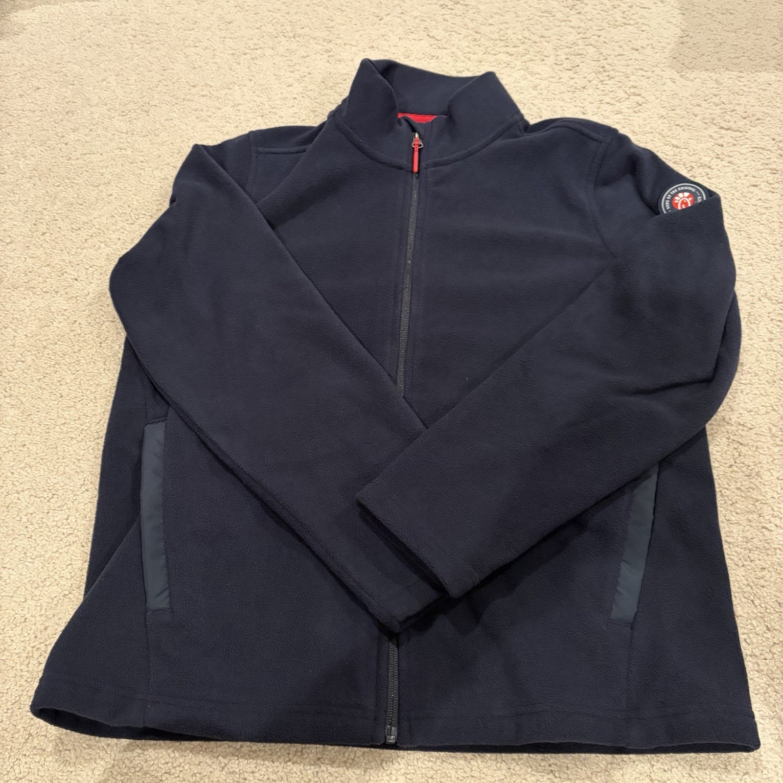 NWOT Women’s Chik-Fil-A Team Employee Fleece Zip Up Jacket Navy Size Medium