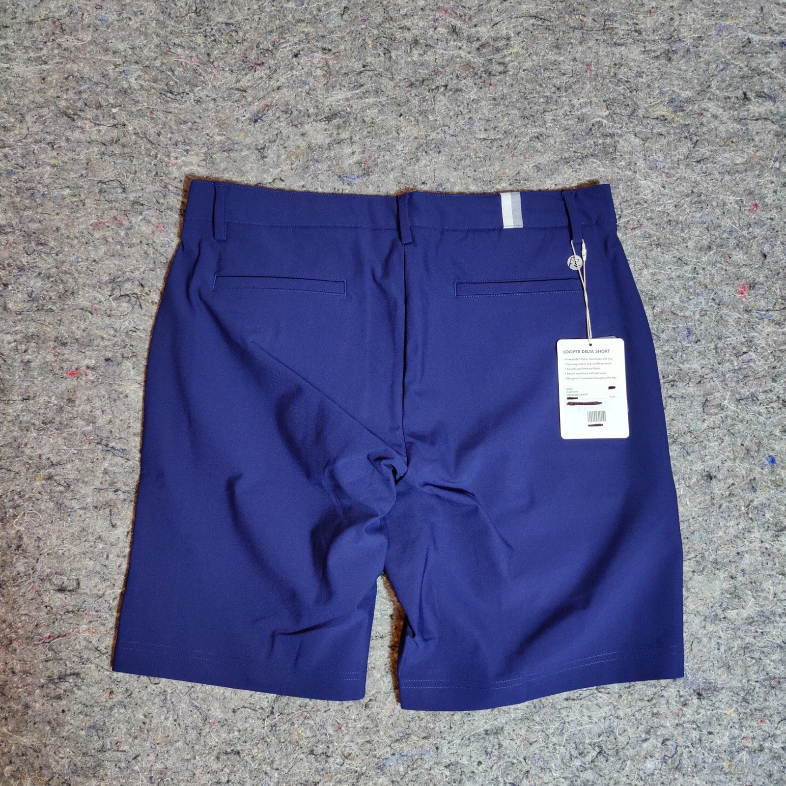 Rhoback Looper Delta Shorts Mens 32 Fleet Navy Blue Golf Performance Stretch