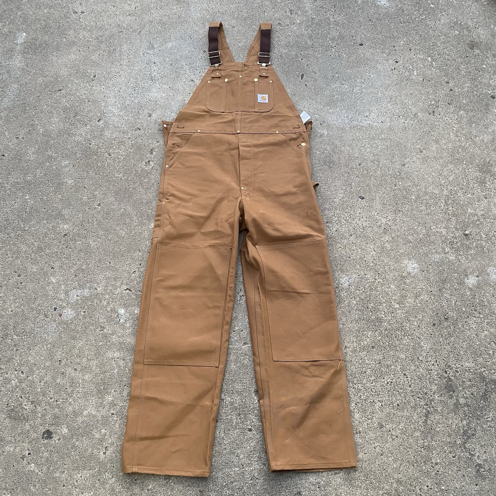 Vintage Carhartt R01 Overalls BRN 38x34 New With Tags 