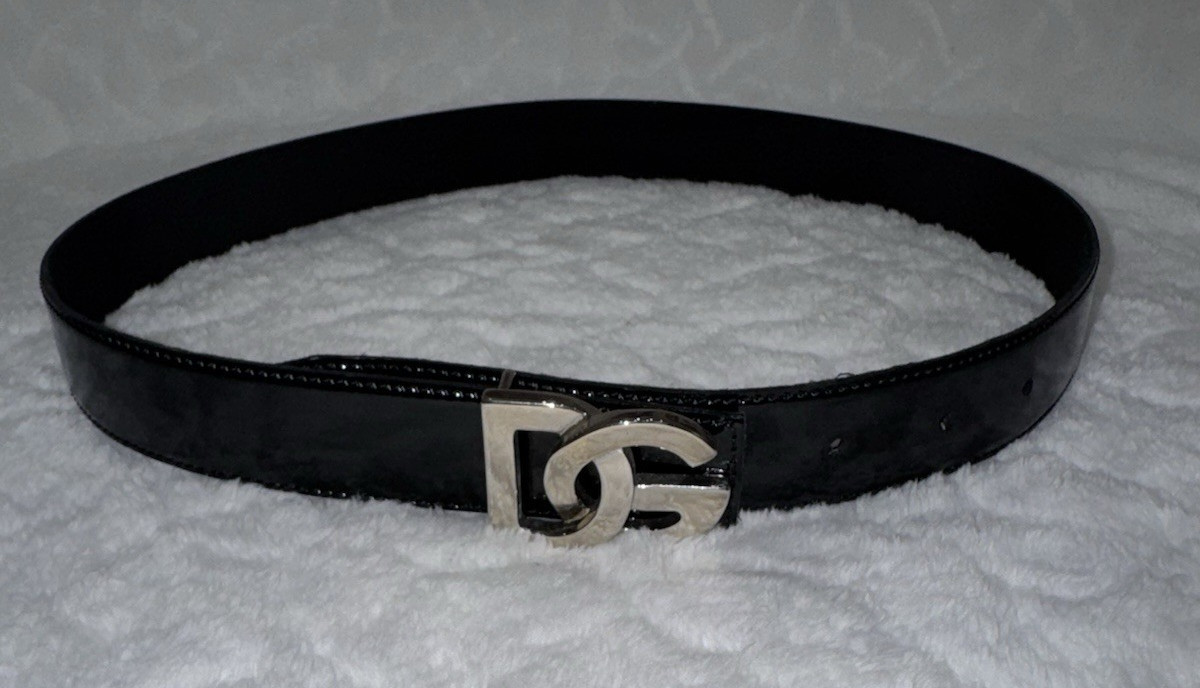 Authentic Dolce Gabbana Reversible Leather Belt Black/pink Size 75