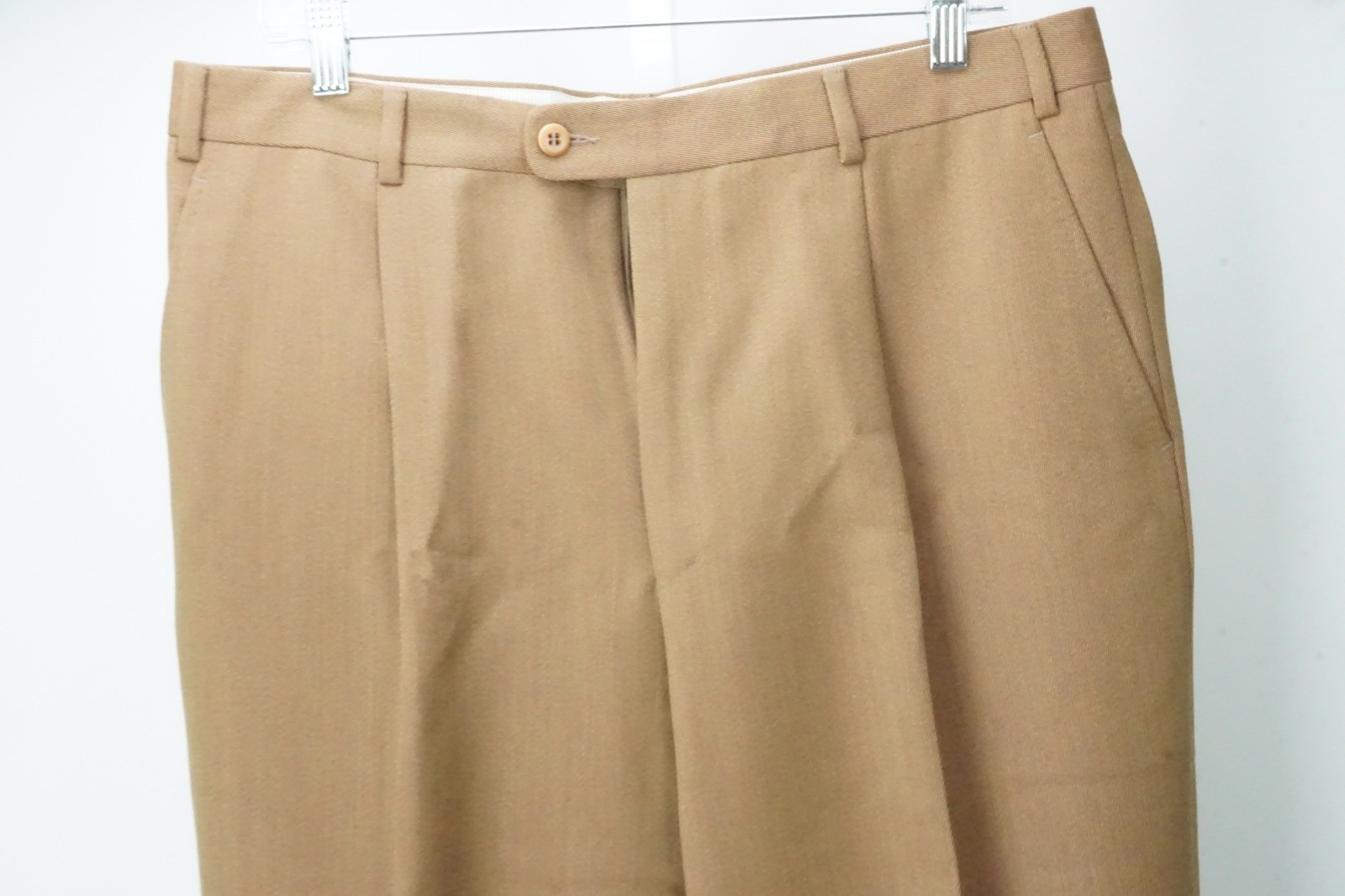 Zanella Sartoriale Chris Brown Woven 100% Wool Mens Pants Trousers Sz 52 EU NEW