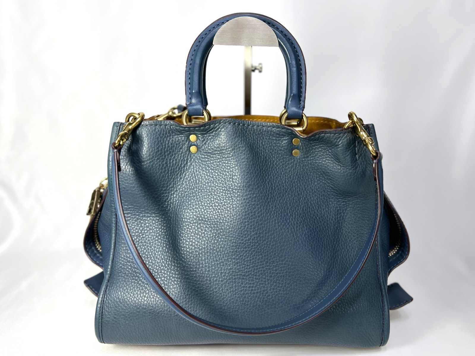 Coach First Generation 1941 Rogue 31 Blue Pebbled Leather Handbag 20315