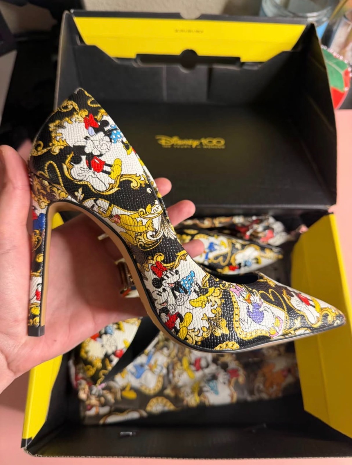 ALDO Disney X D100 Stiletto Pumps Heels Mickey Minnie Stessy Size 5