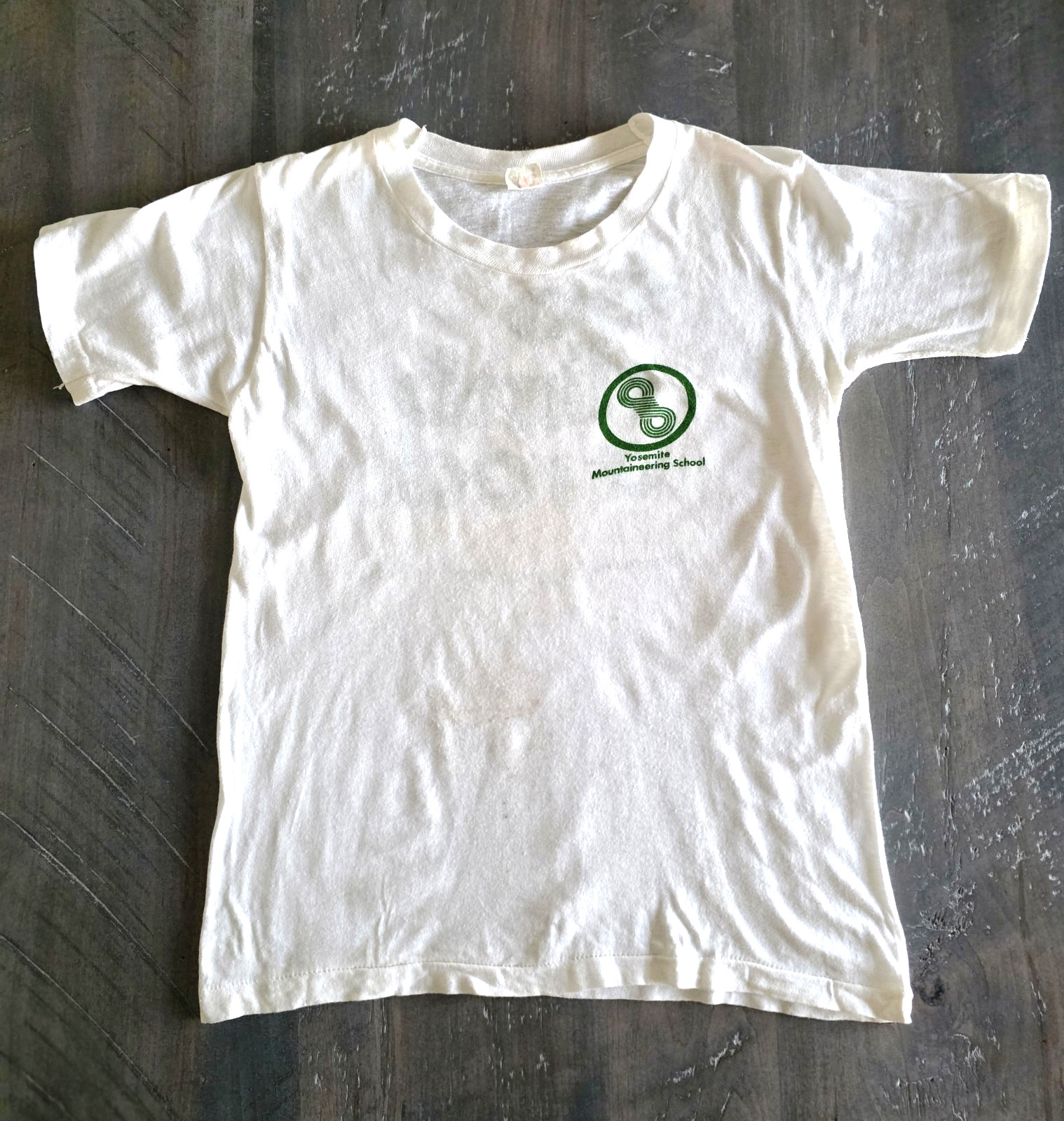 VTG 70s Yosemite Mountaineering School Go Climb A Rock T-Shirt Single Stitch Y16