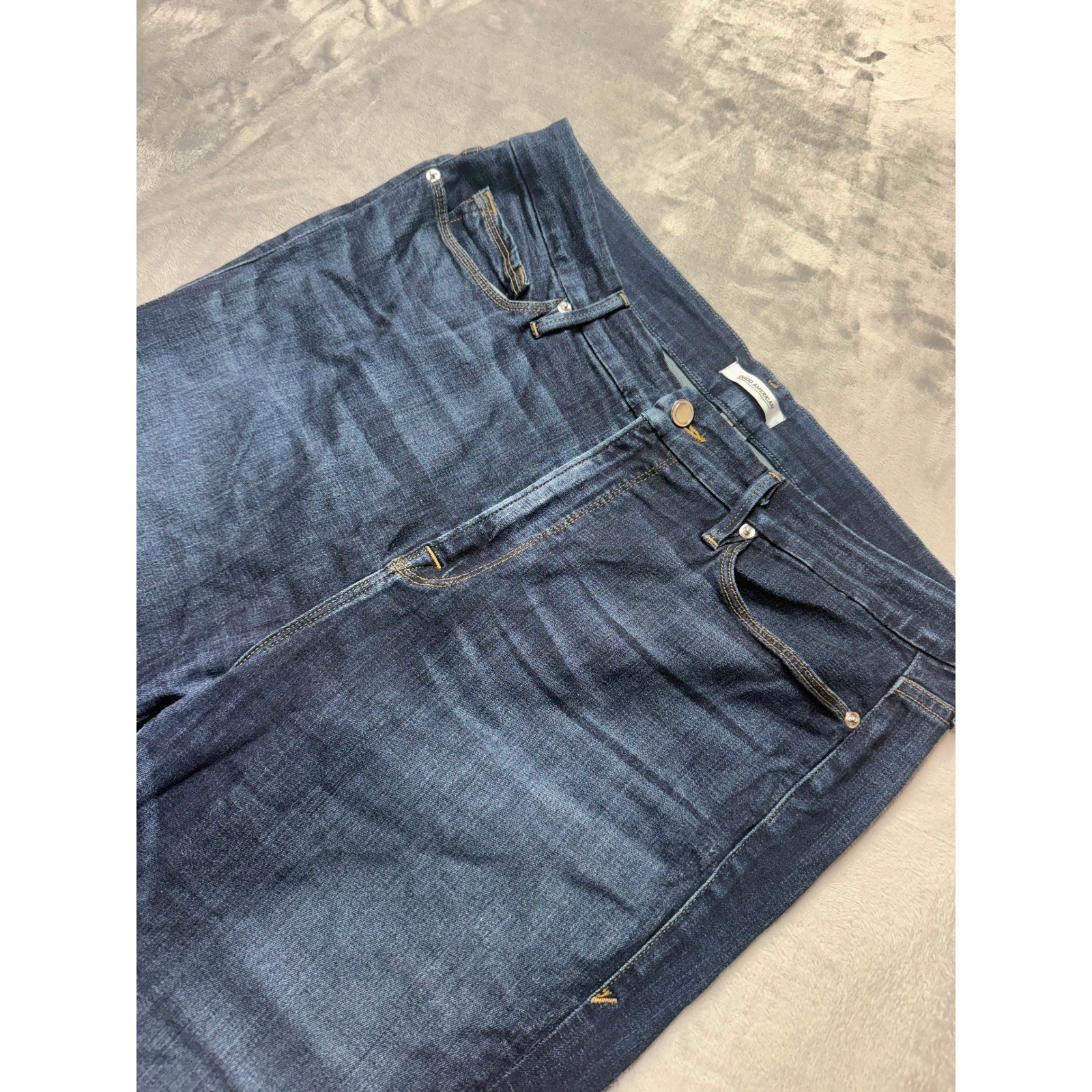 Good American Jeans Good Leg Skinny Dark Wash Blue Size 18 Excellent