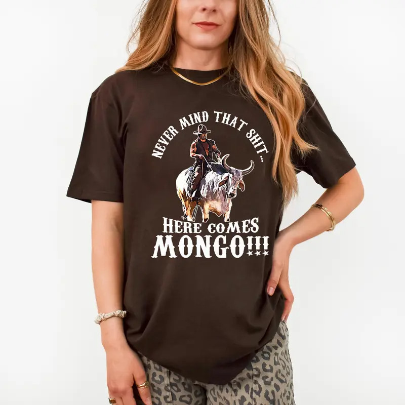 Funny Cowboy Bull Riding T Shirt Western Rodeo Vintage Brown Graphic Tee Gift