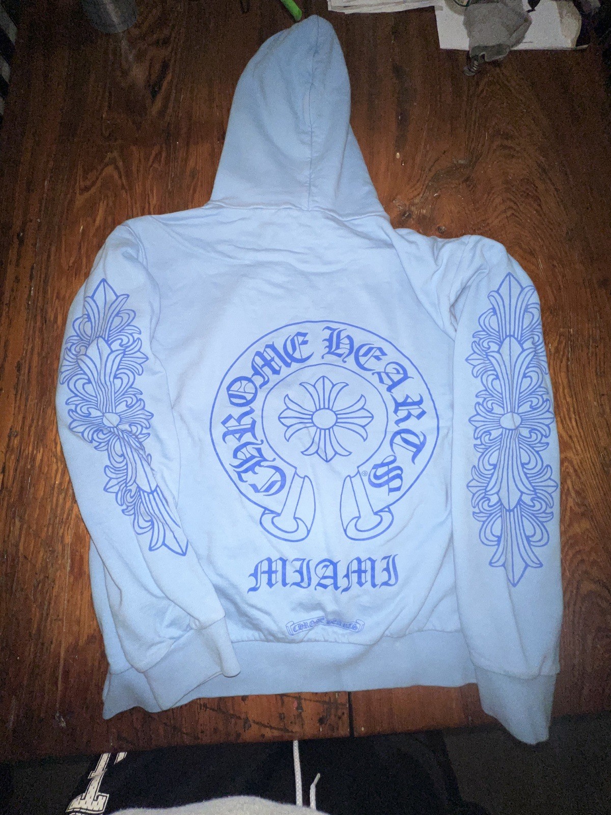 Chrome Hearts Miami Floral Sleeve Hoodie Size Medium Rare