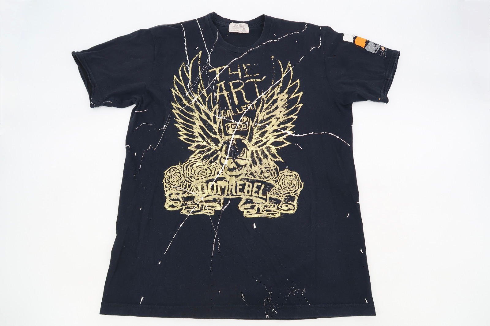 Dom Rebel Justin Svatina Mens Large Skull Devil Wings DomRebel Art Gallery Black