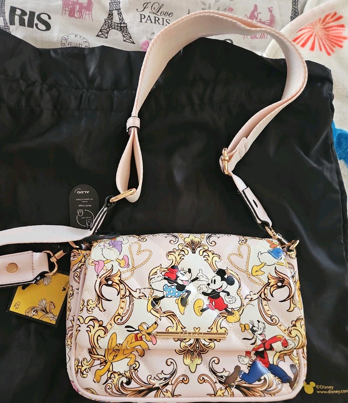 ALDO X Disney 100 Crossbody bag Purse Mickey Minnie NWT NEW PINK FAB 5  