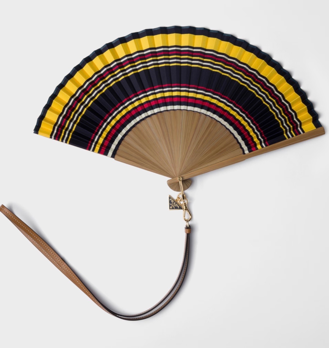 Authentic PRADA FAN With Leather Strap