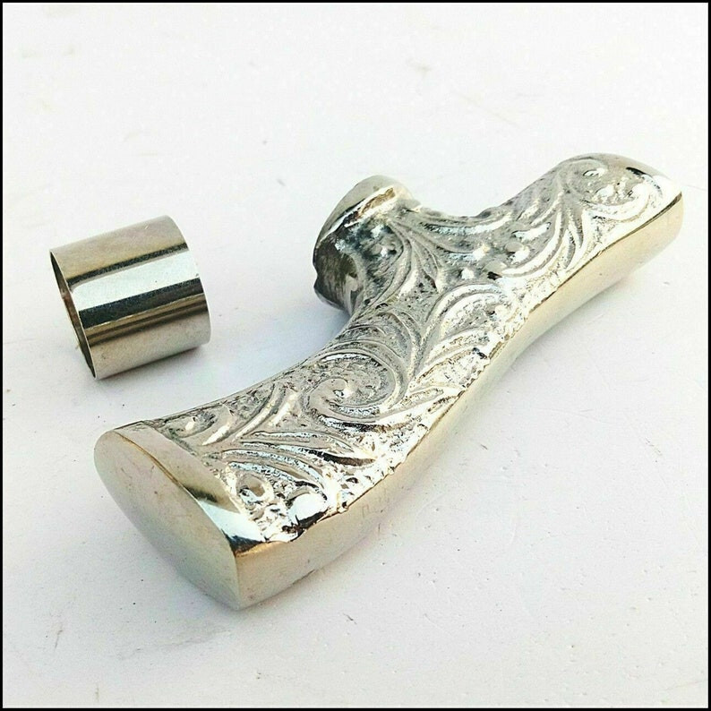 Antique Stylish Solid Brass Handle For Walking Stick Canes Handmade Gift