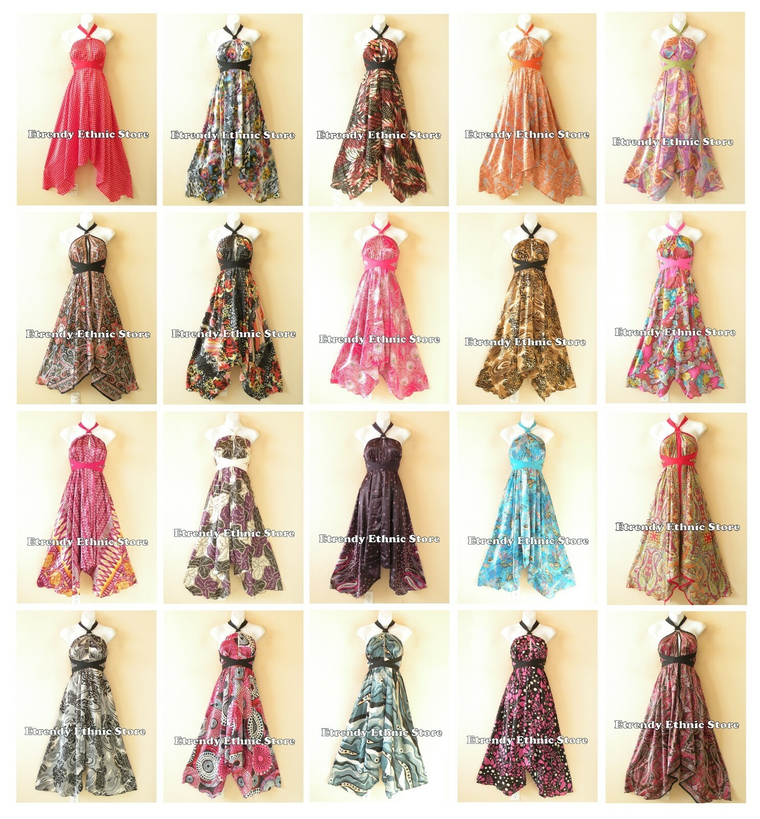 Clearance Wholesale Lot - 12pcs Versatile Silk Multi Wear Scarf Maxi Dresses