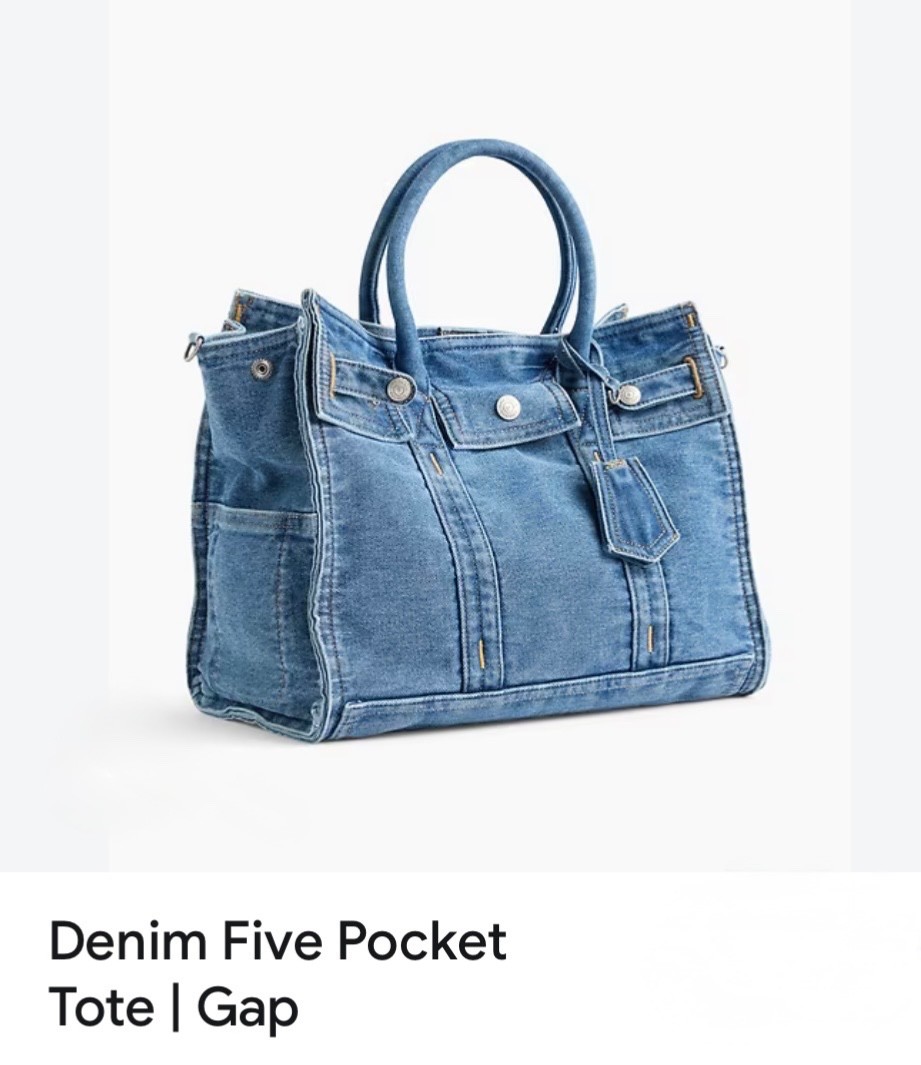 GAP Bag 2026 5 Pocket Tote Size Standard (medium wash ) NWT