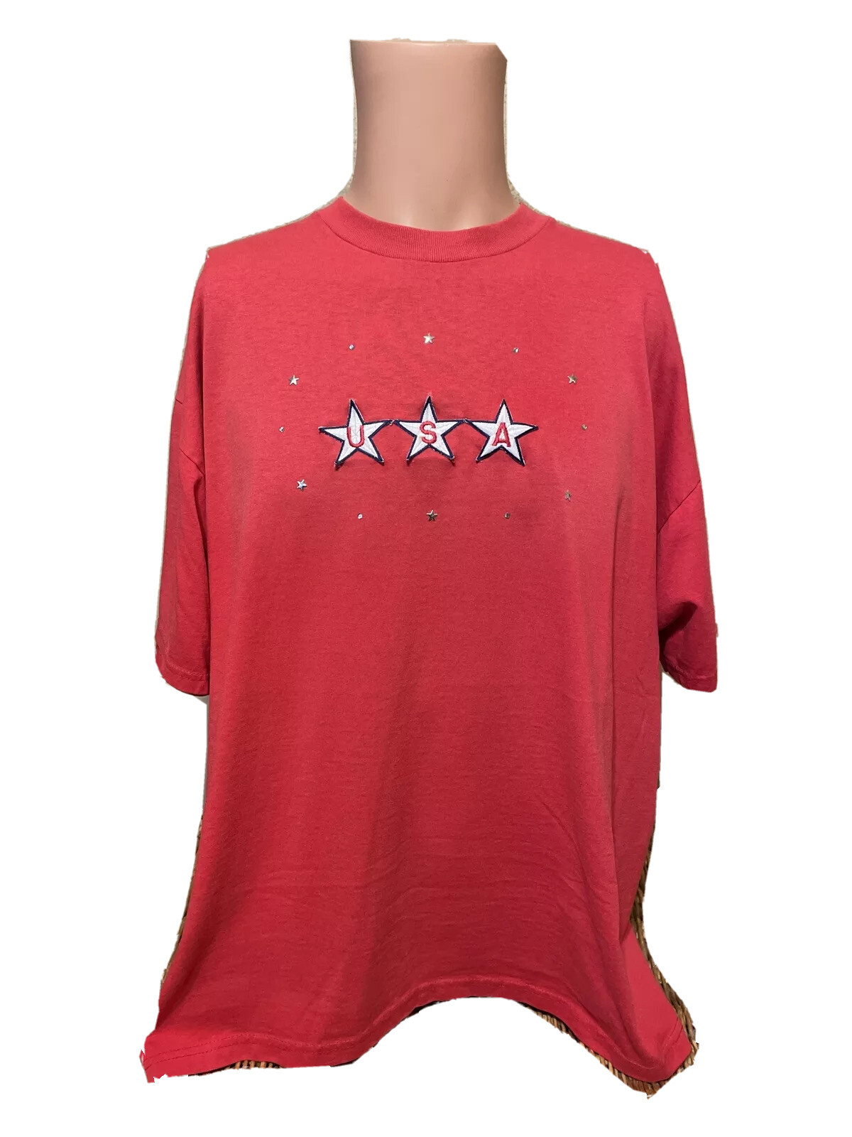 Men’s Vintage HANES USA American Styled Red Shirt Size XL