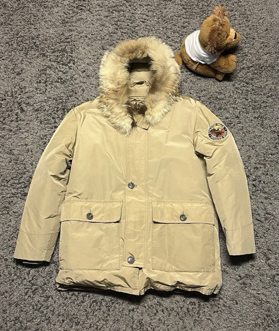 Vintage Eddie Bauer Polar Parka USA ORIGINAL GOOSE DOWN Coyote Fur Mens Large