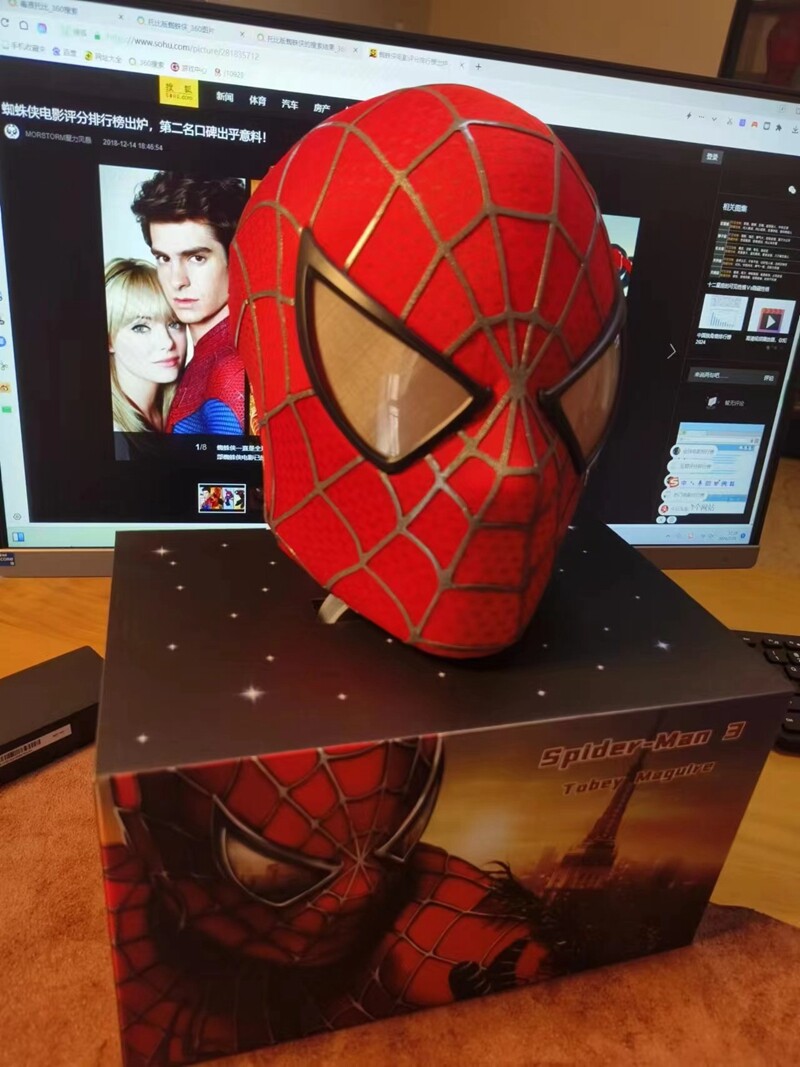 New in US Movie Tobey Maguire Cosplay Mask Spider-Man Full Face Headgear Gift