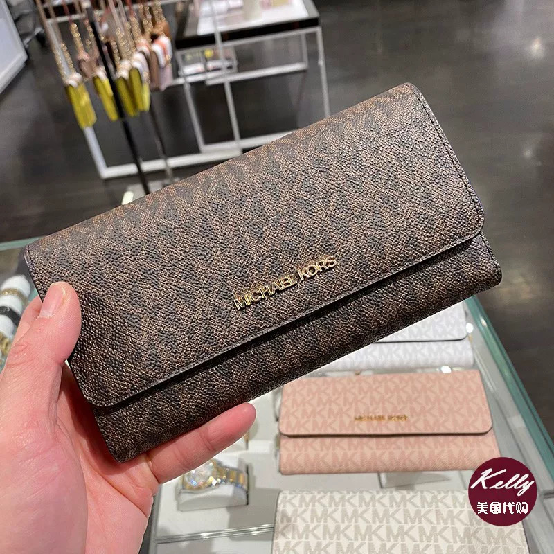 Michael Kors Travel Trifold wallet Wristlet Women Wallet Purse