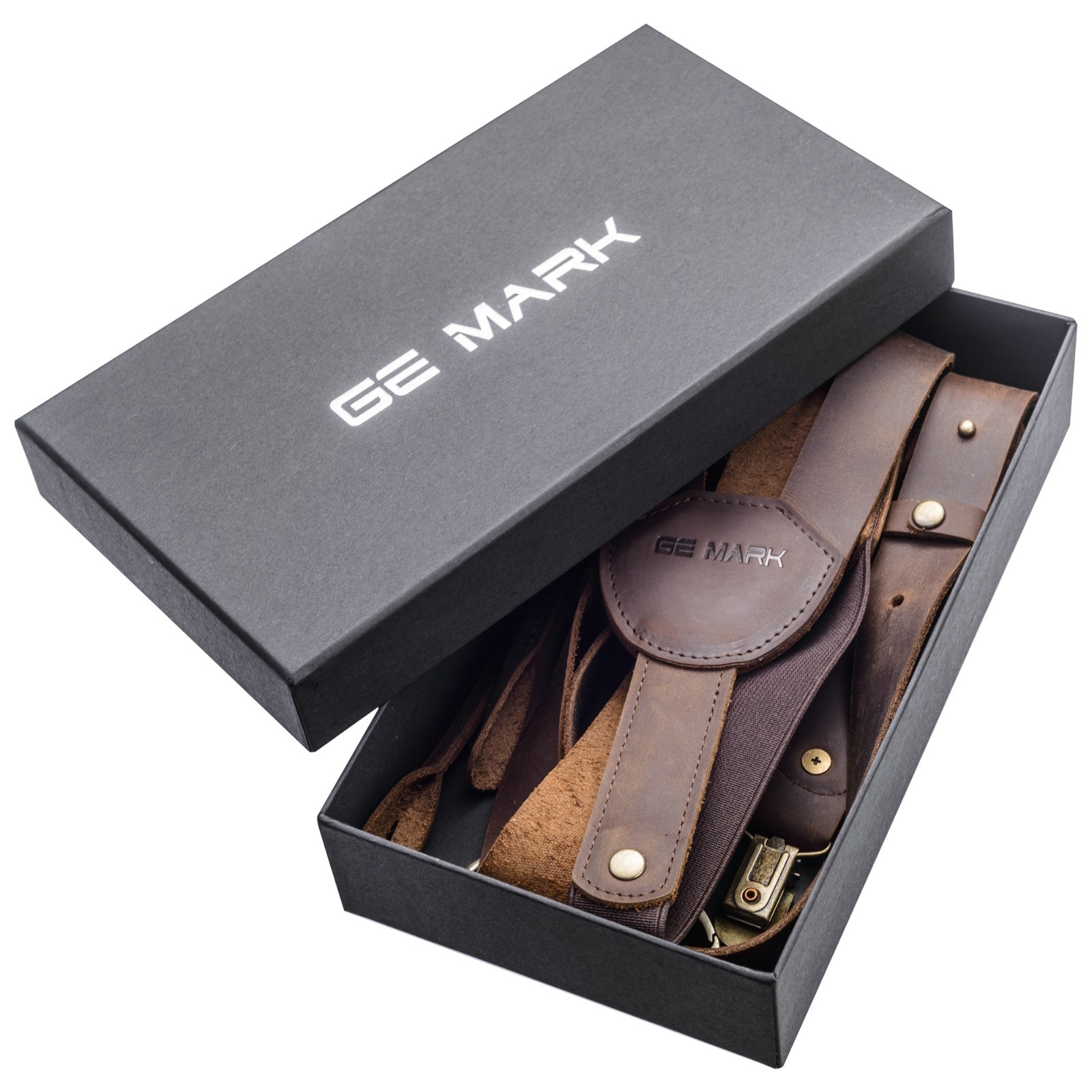 Leather Suspenders for Men and Women Best for Gift and Wedding Brown