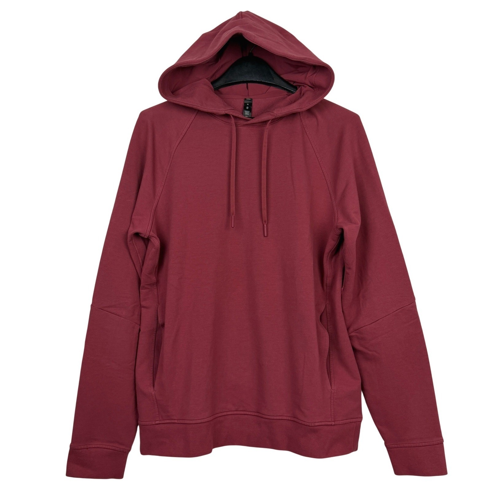 Lululemon City Sweat Pullover Hoodie Mens M Burgundy Raglan Athleisure LM3AUPS