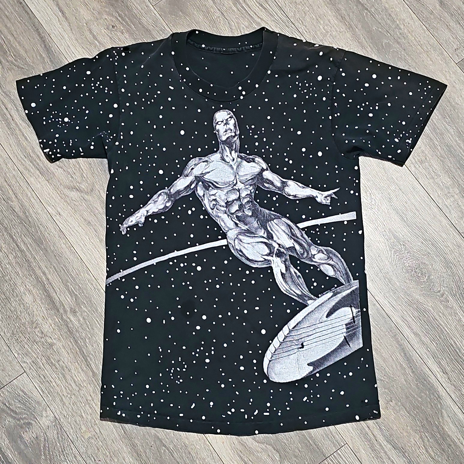 Vintage 1992 Marvel Silver Surfer  Single Stitch 90s All Over Print