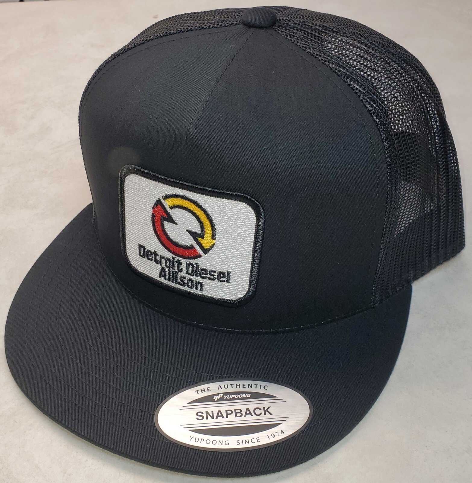 Detroit Diesel Allison Patch on Yupoong Trucker Hat/Classic 6006 Snapback Black