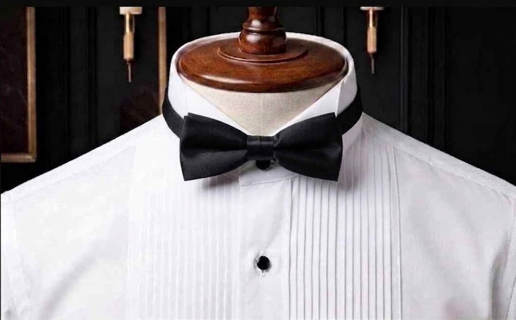 NEW Black Satin Skinny Vintage Tuxedo Pretied Tux Thin 1 1/2 \