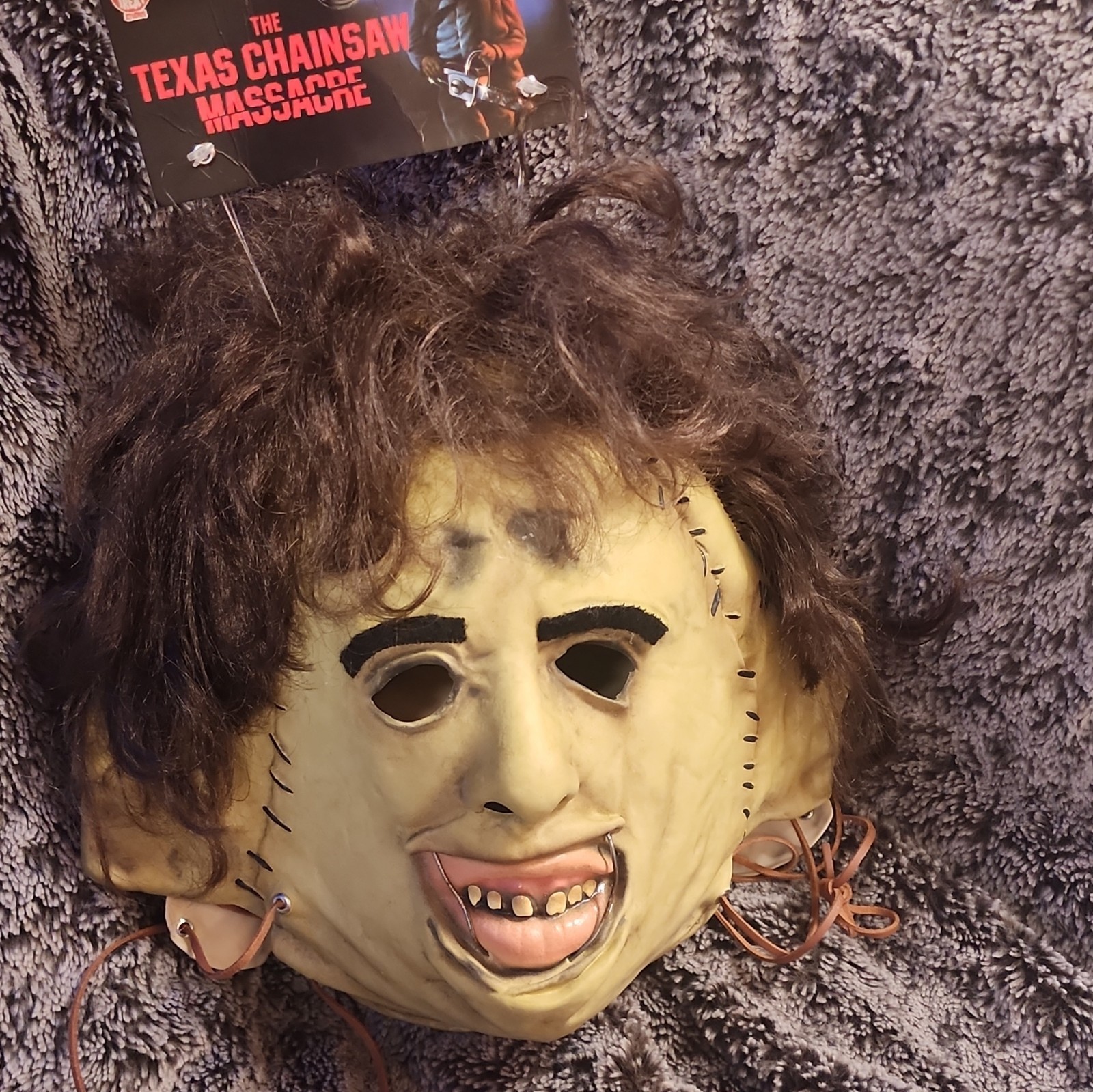 Trick or Treat Studios Texas Chainsaw Massacre Leatherface Latex Mask w/ Hair