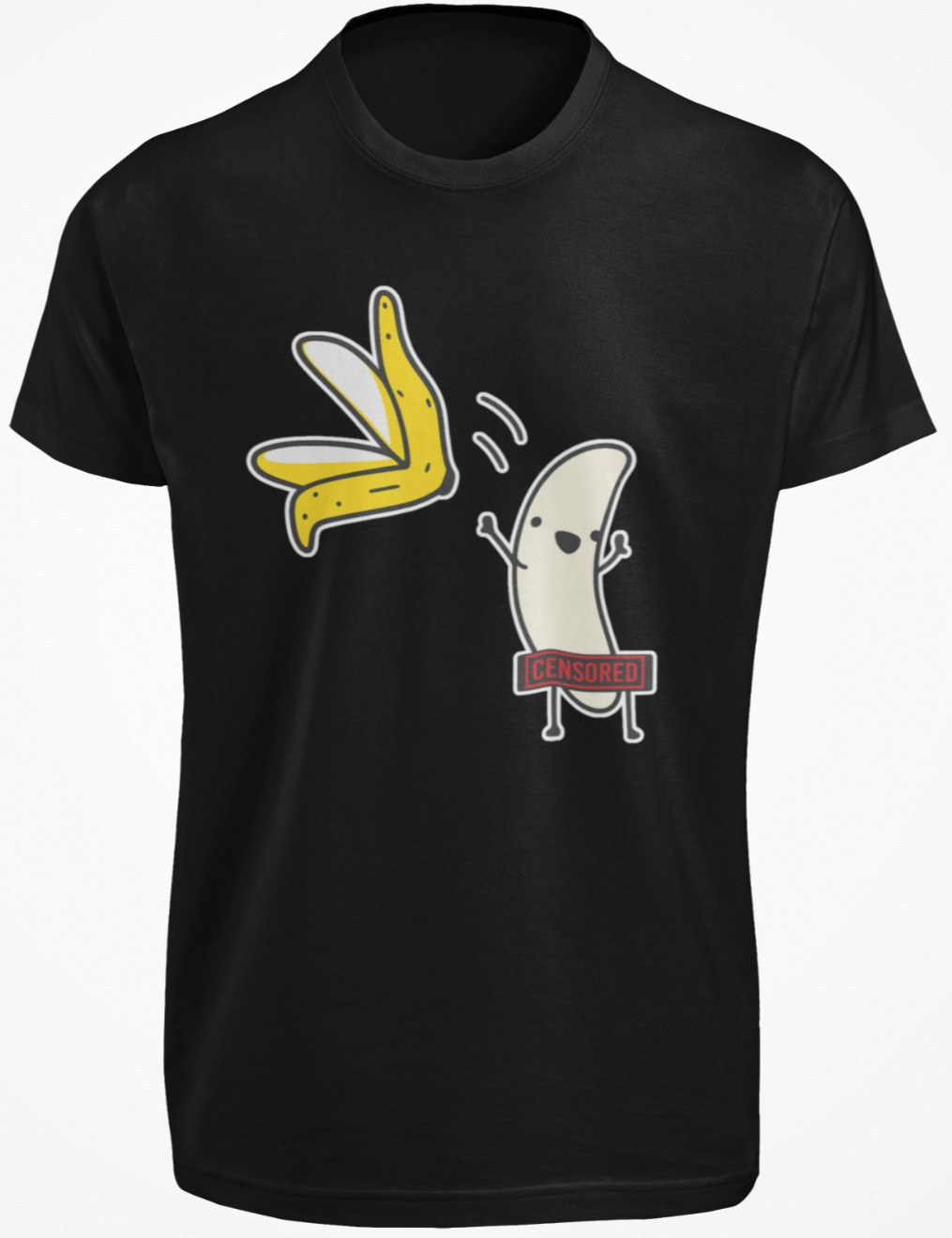 Sexy Peeled Banana T SHIRT Funny Censored Stripping Rude Cartoon Innuendo TEE