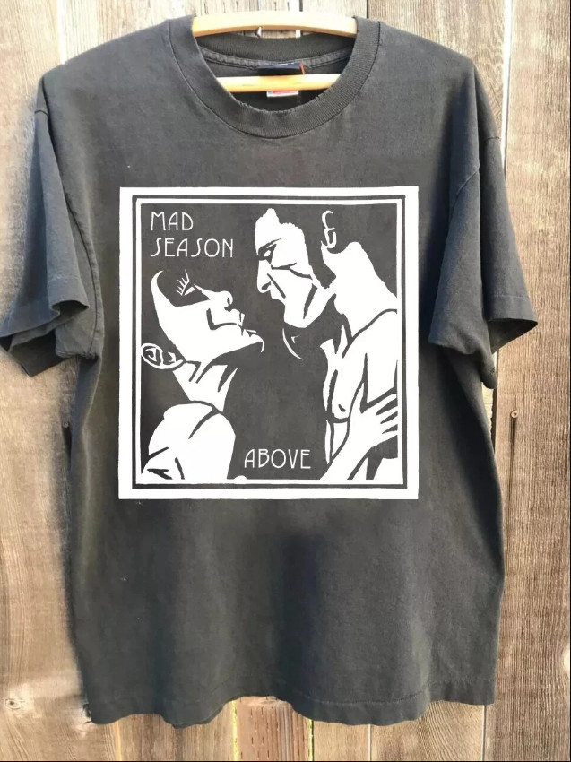 Vtg 90s Mad Season Tshirt, Alice In Chains Charcoal Color Unisex Tshirt Reprint