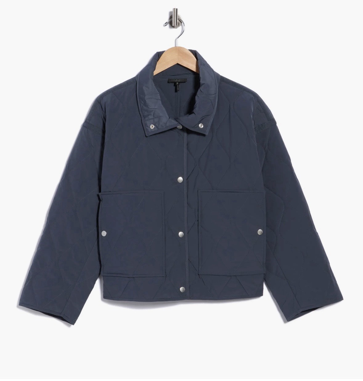 NWT women  rag & bone Billie Quilted Jacket Blue