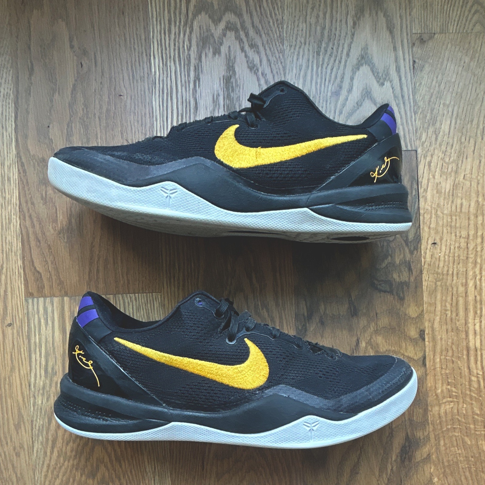 Nike Kobe 8 Protro Lakers Away Black/University Gold/White Low Top HF9550-001