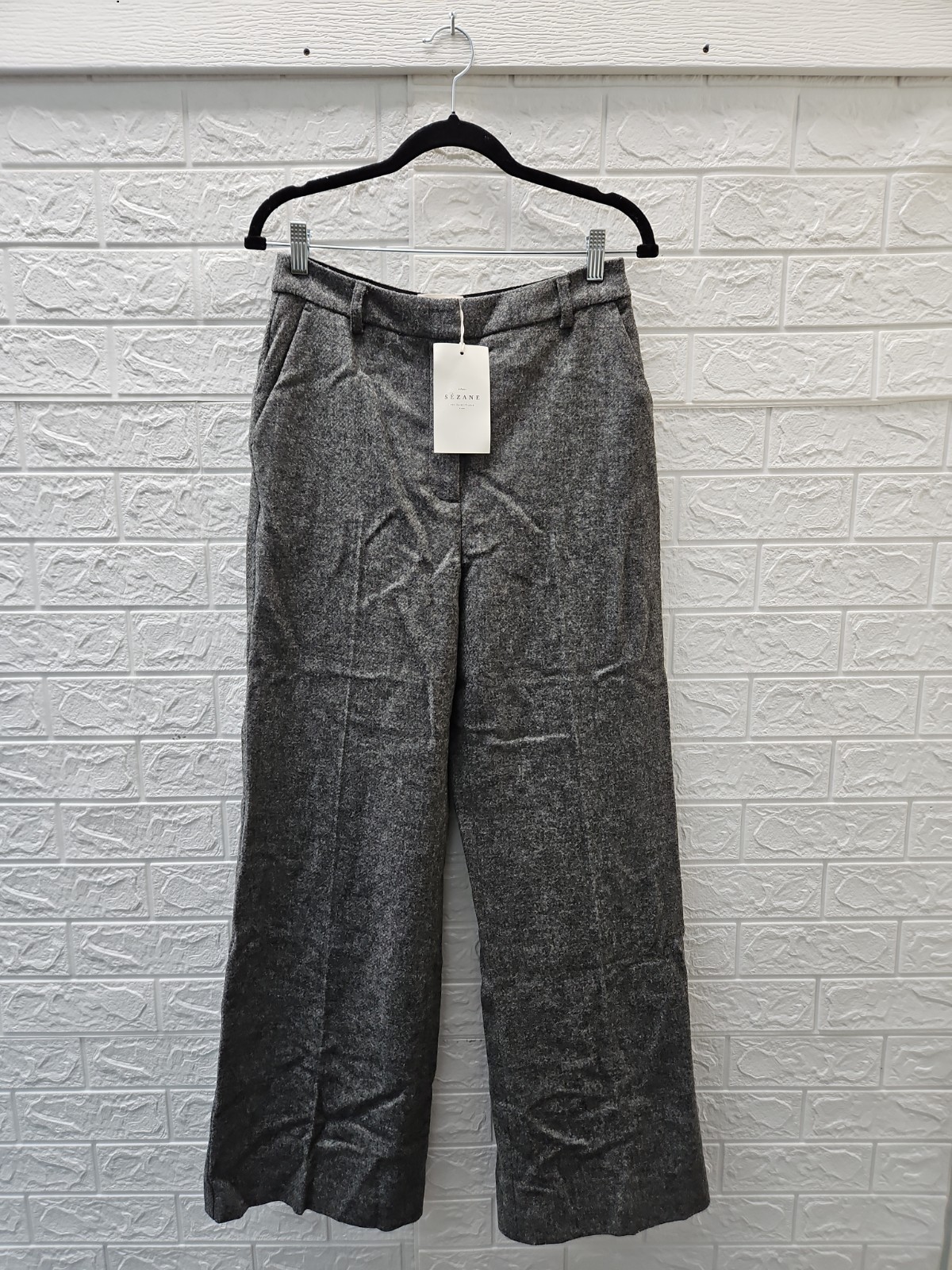 New Sézane Women\'s Matheo Trousers Gris Sz 6