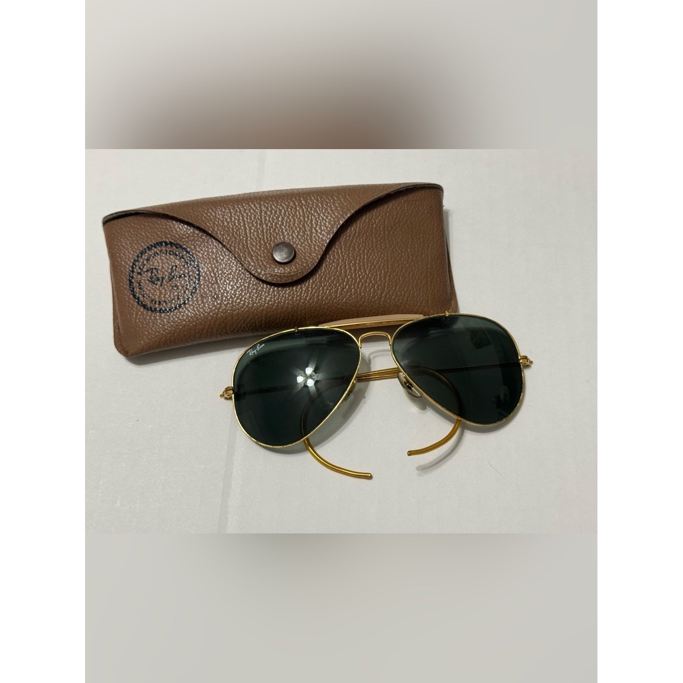 Vintage B&L Ray-Ban Outdoorsman AviatorSunglasses Gold Frame