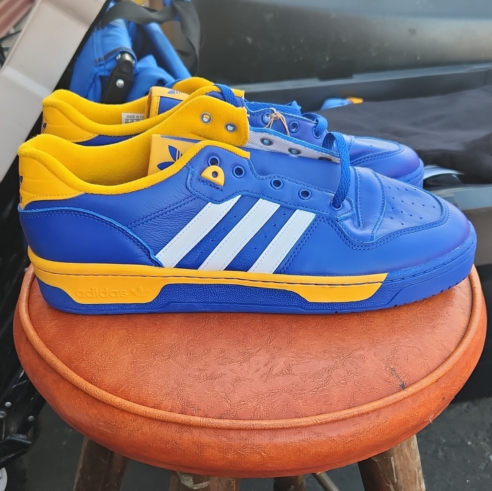 Adidas Rivalry Low Blue Yellow Leather IF3529 Men\'s Size 12 lifestyle UCLA