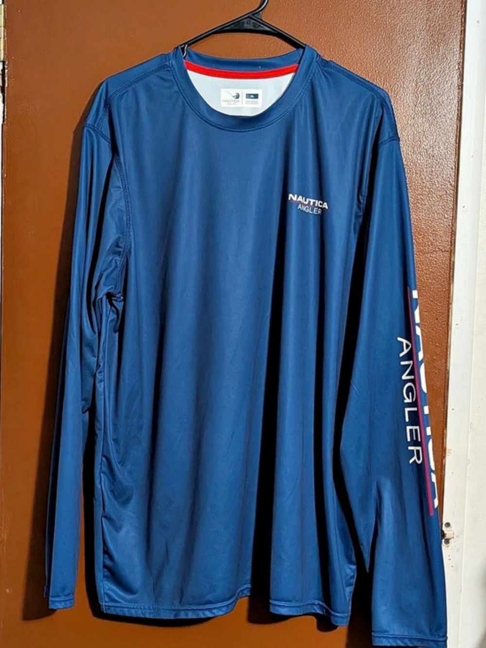 Nautica Angler Long Sleeve Graphic Shirt Blue XL
