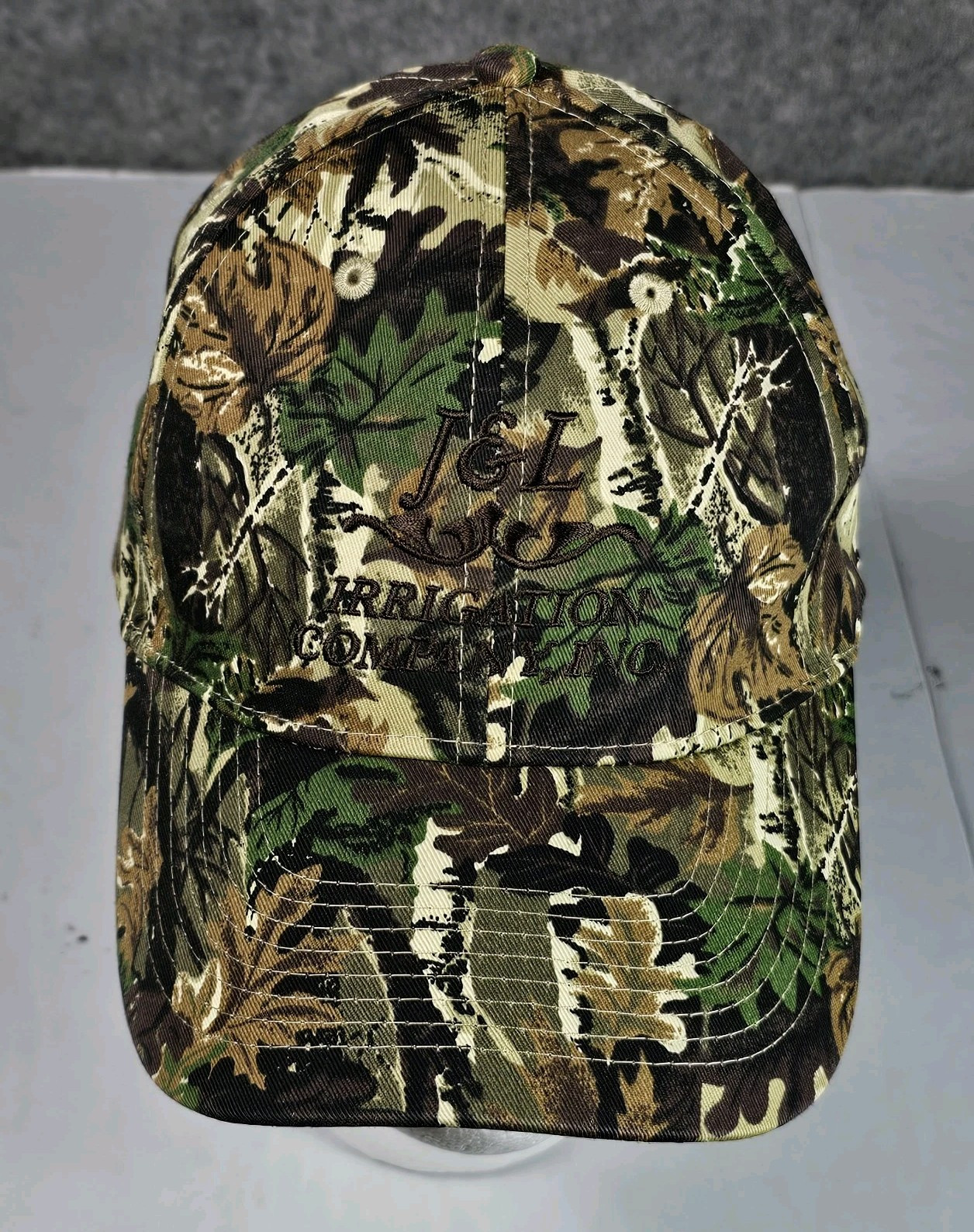 New J&L Irrigation Company Inc. Camo Hat Cap Adult Adjustable Hook Loop Otto