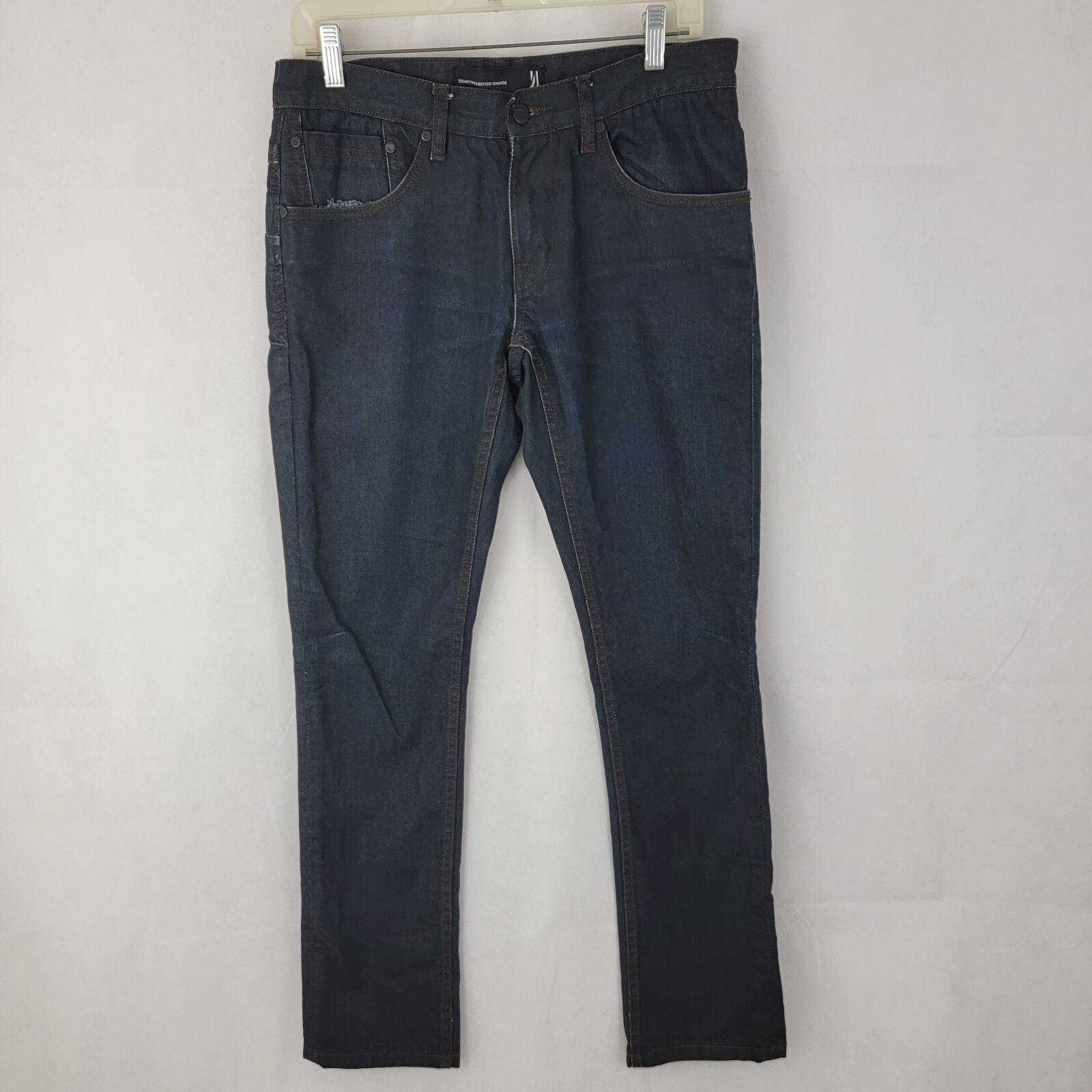 COMUNE Mens Jeans Sz 32x30 DARK Blue Indigo Slim Straight Leg READ