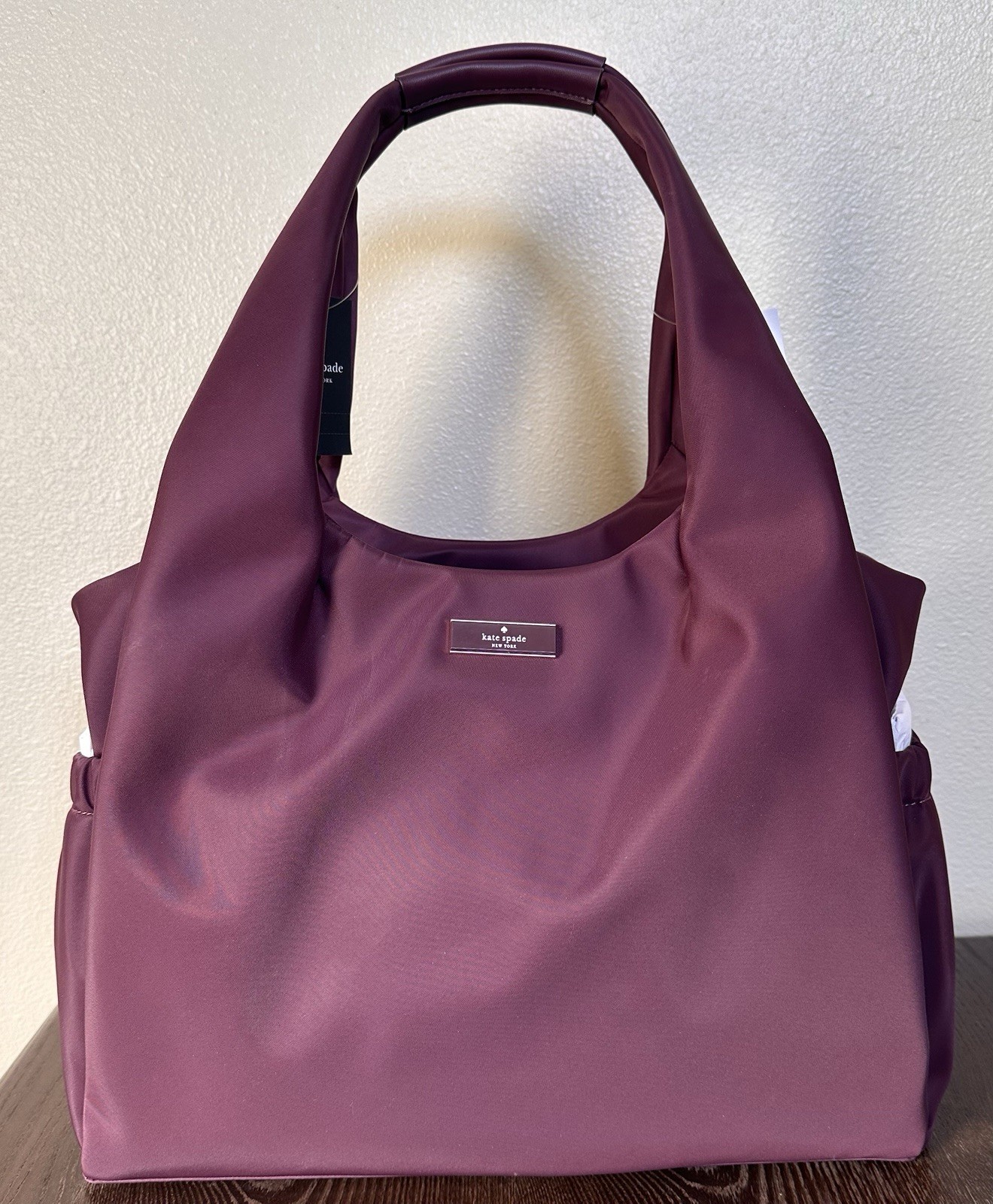 Kate Spade Carter Nylon Large Baby Bag - Deep Cherry NWT
