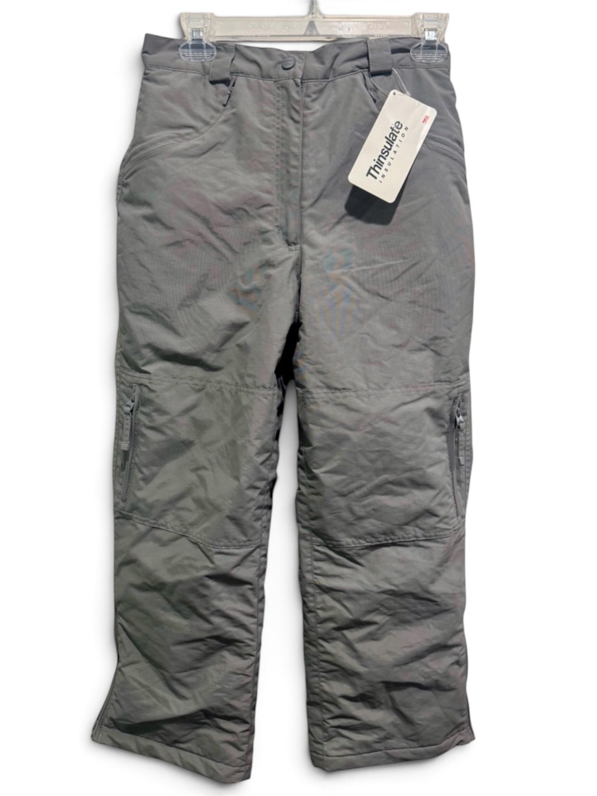 L.L.Bean NWT Insulated Ski Snow Pants Gray Kids 14