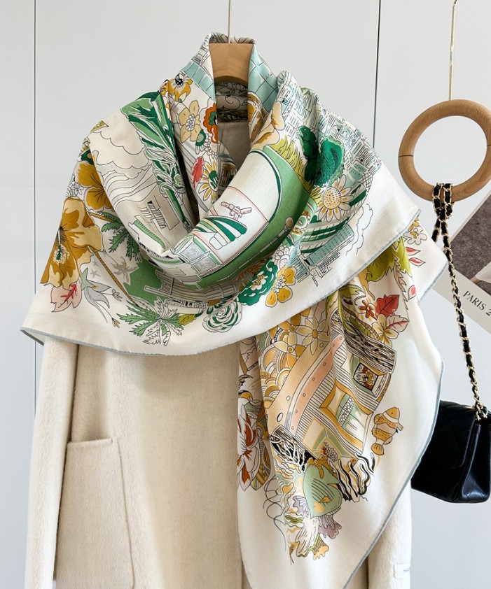 70% Cashmere 30% Silk Scarf Square Shawl  53\