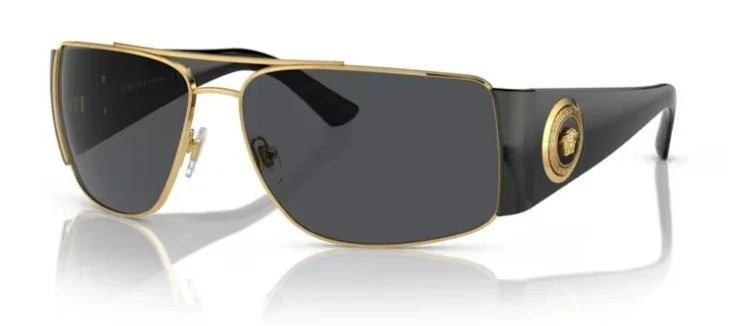 Versace Men\'s Sunglasses Gold/Black/Grey 0VE2163 100287