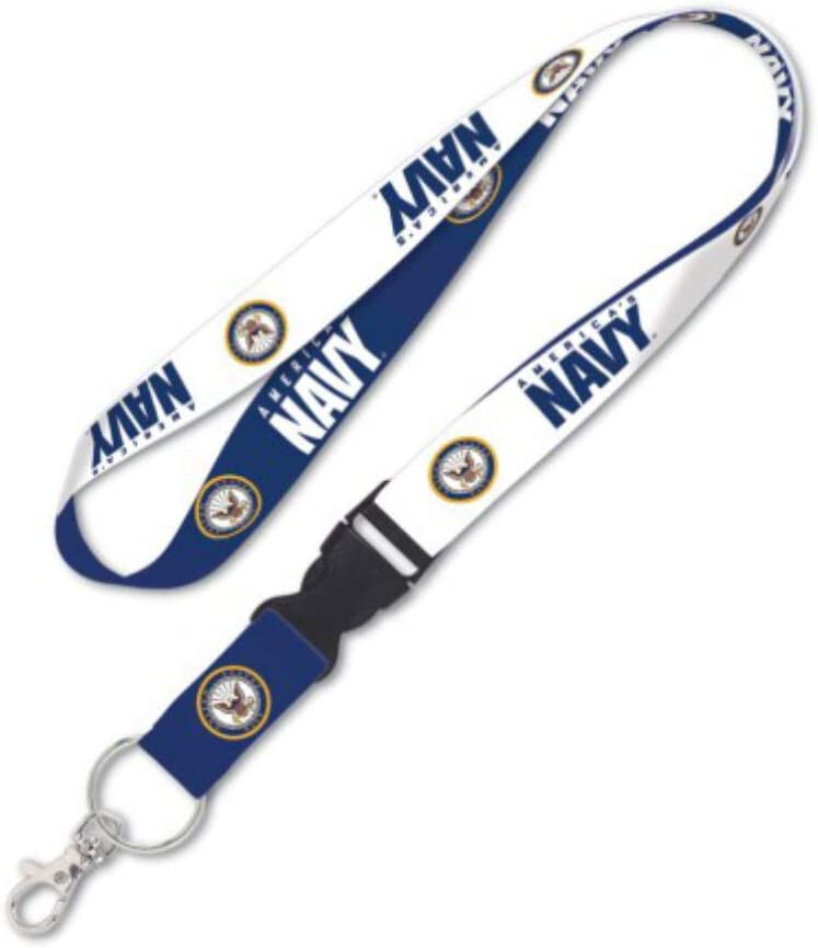 NEW  U.S. Navy Breakaway Lanyard with Metal Lobster Claw Hook. Blue