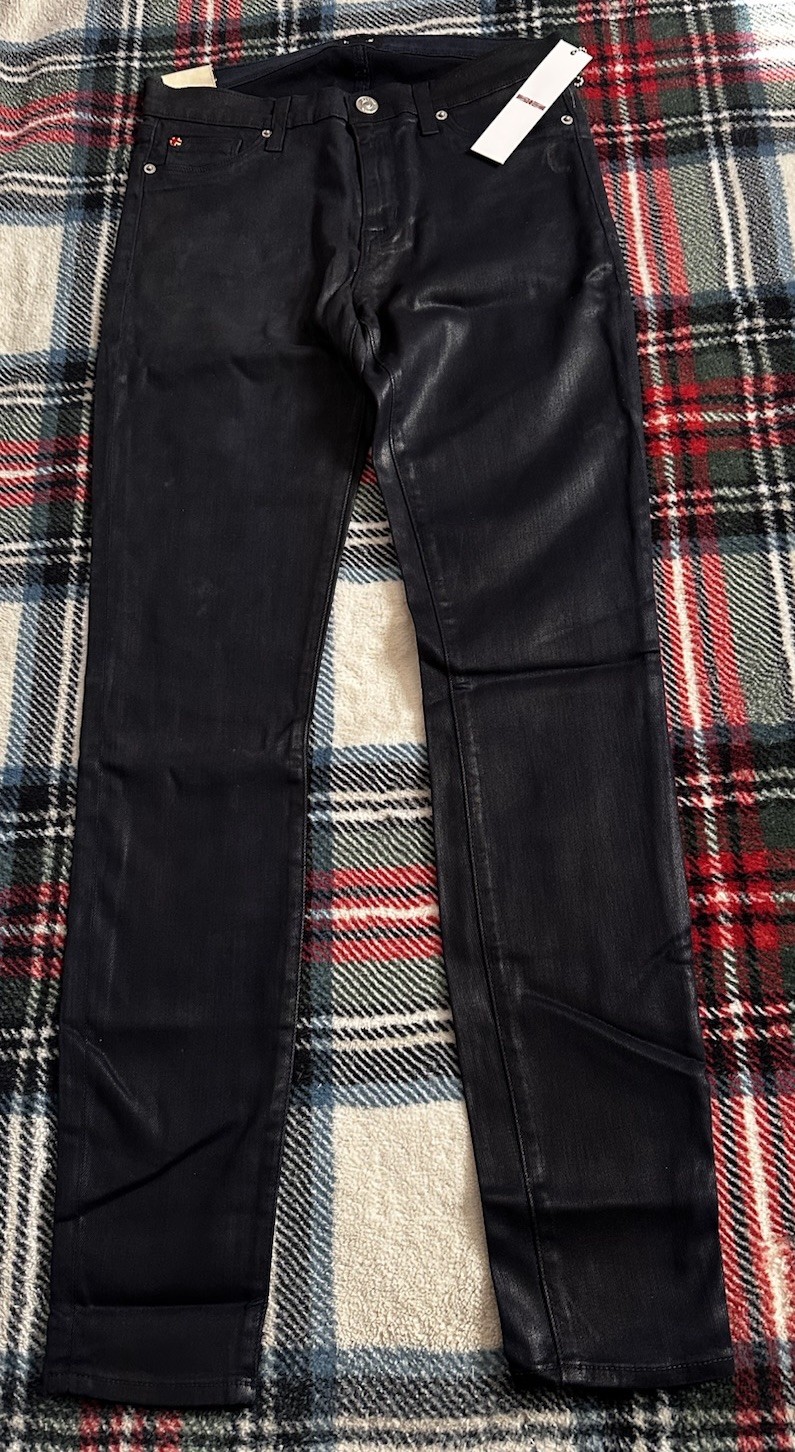 Hudson Jeans Krista Low Rise Super Skinny NEW Womens 31 X 30 Leather Like #42