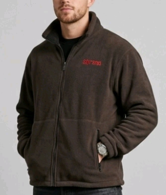 Vintage The Sopranos HBO Fleece Jacket Zip Embroidered PROMO Black North End L