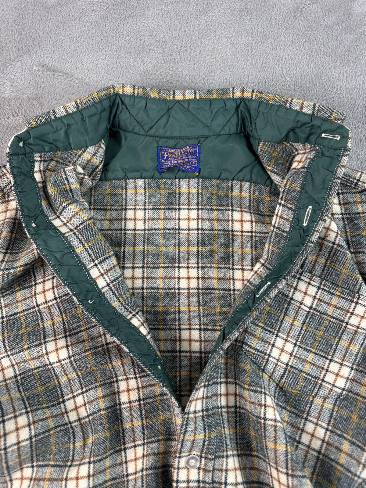 Vintage Pendleton Wool Flannel  Shirt  Size Small  MADE IN USA    