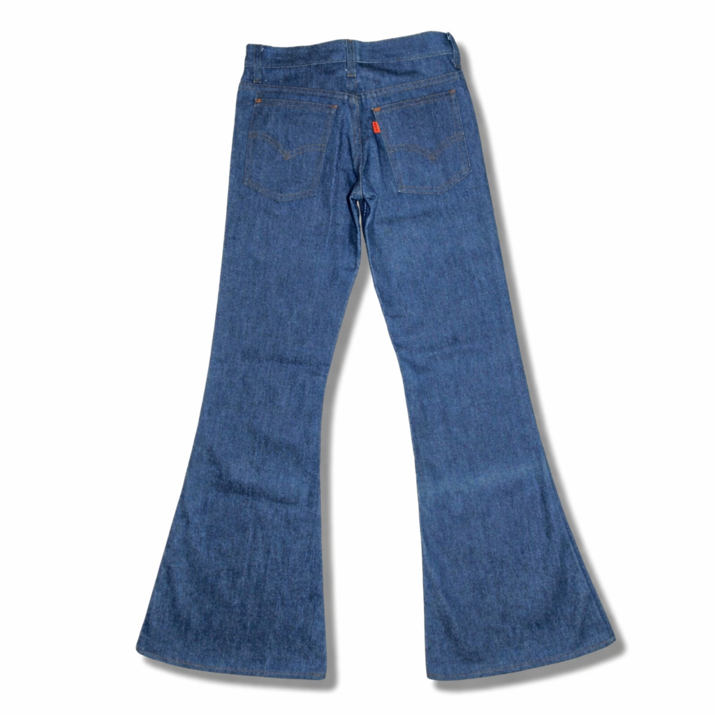 Vtg 70\'s Levi\'s Bell Bottom Flare Jeans 25 x 30 Orange Tab Hippie Boho 784 613