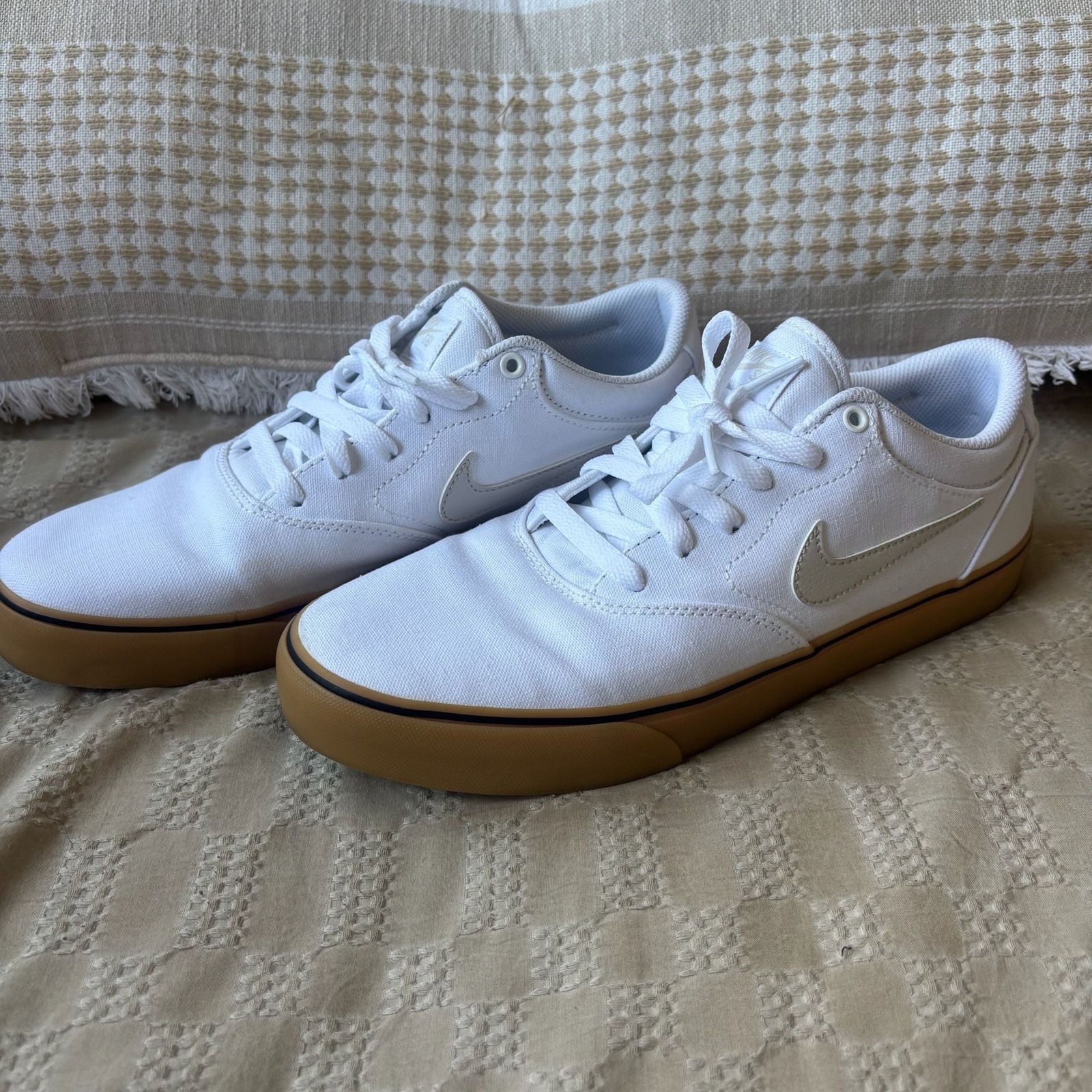 Nike SB Check Canvas White Gum Sneakers