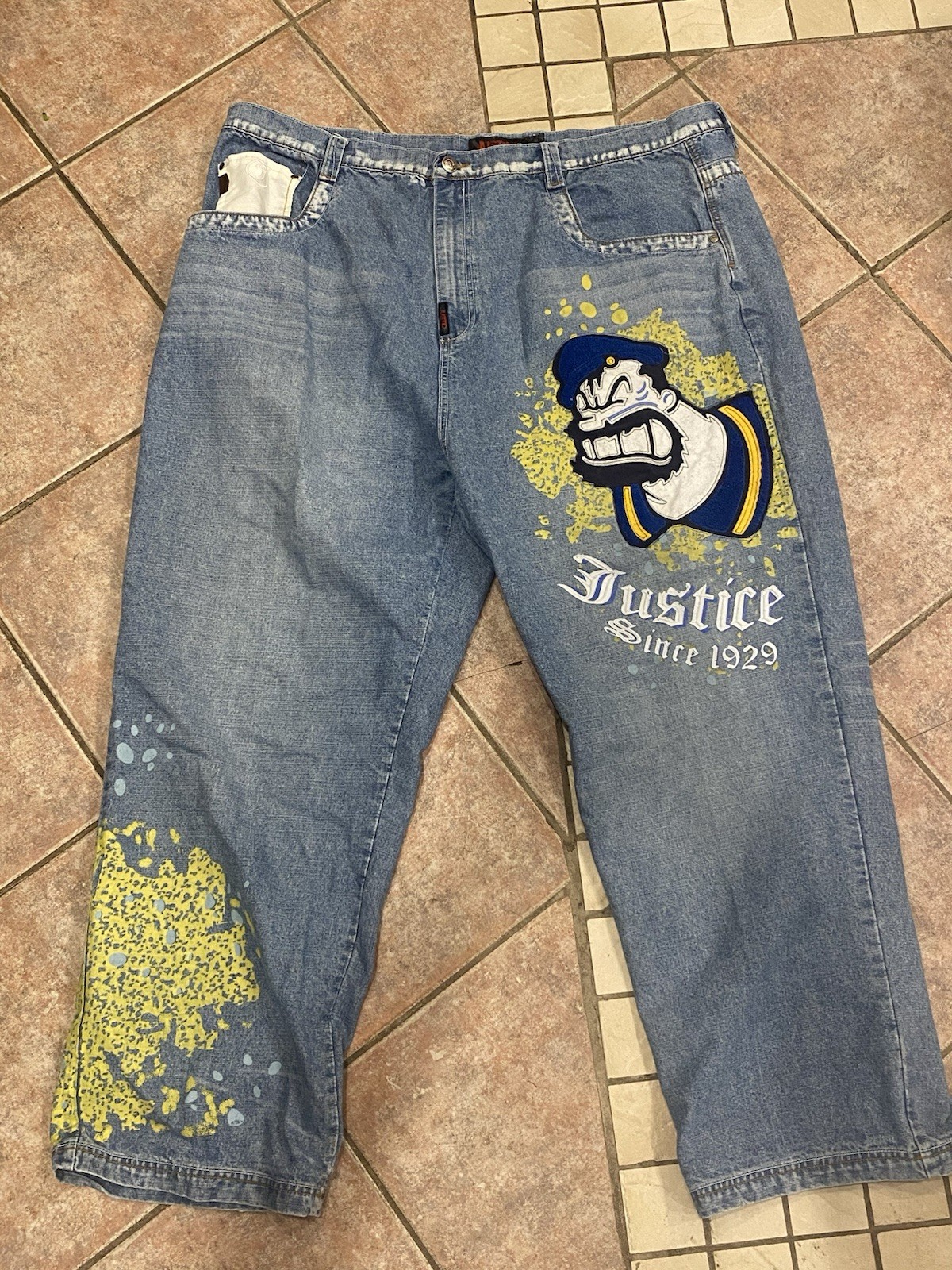 VTG RARE Y2K Justice Bluto/Brutus Popeye Jeans Men’s Size 36x32 
