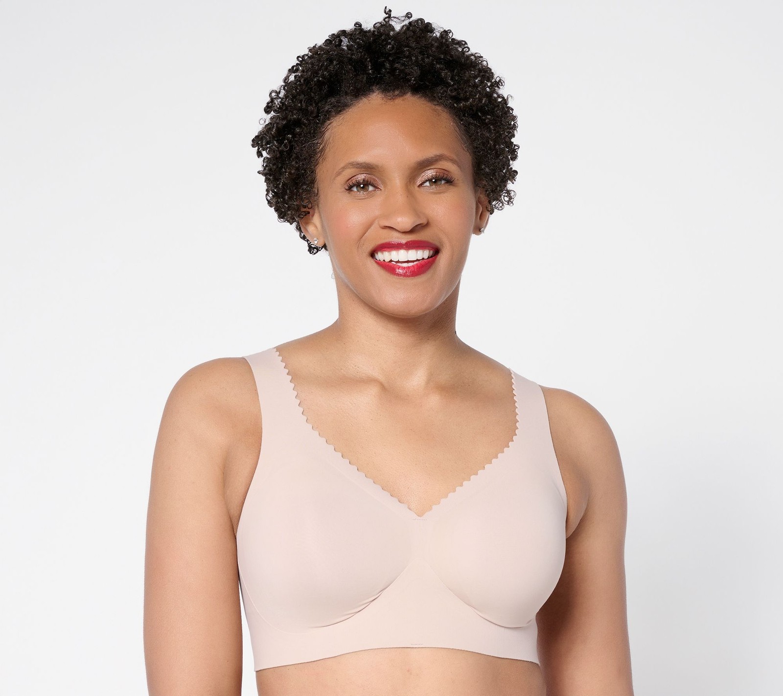 Evelyn & Bobbie Women\'s Bra Sz S Seamless Wirefree Pink A677303