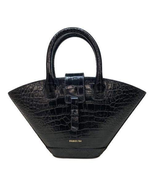 PARIS/64                    Mini Lumiere Crocodile Embossed Handbag black